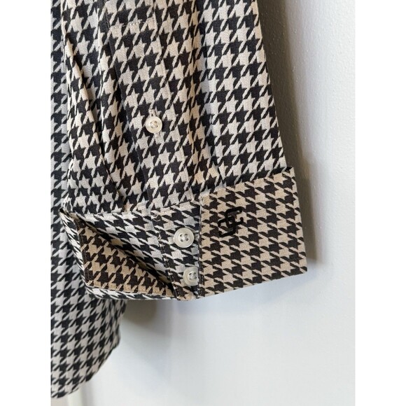 Chico’s No-Iron Coolmax All-Seasons Stretch Shirt Women’s 3 (16) Black White - Picture 8 of 11